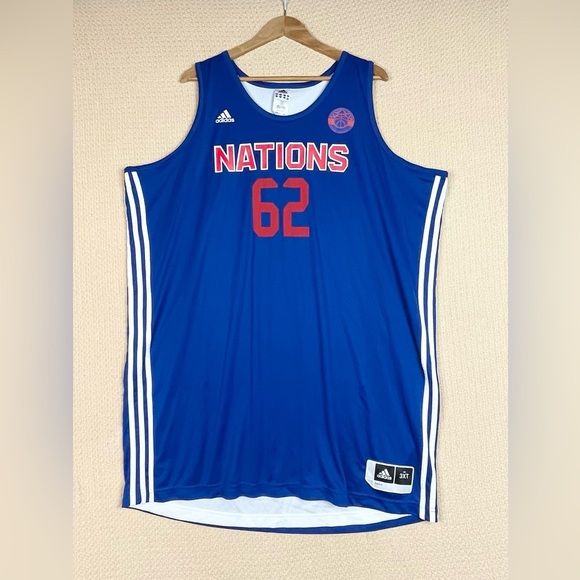 Adidas Blue Nations Basketball Jersey Men’s Size 3XT - Picture 8 of 9